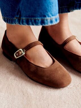 Sezane Valentin Low Ballerinas Mocha - Size 39